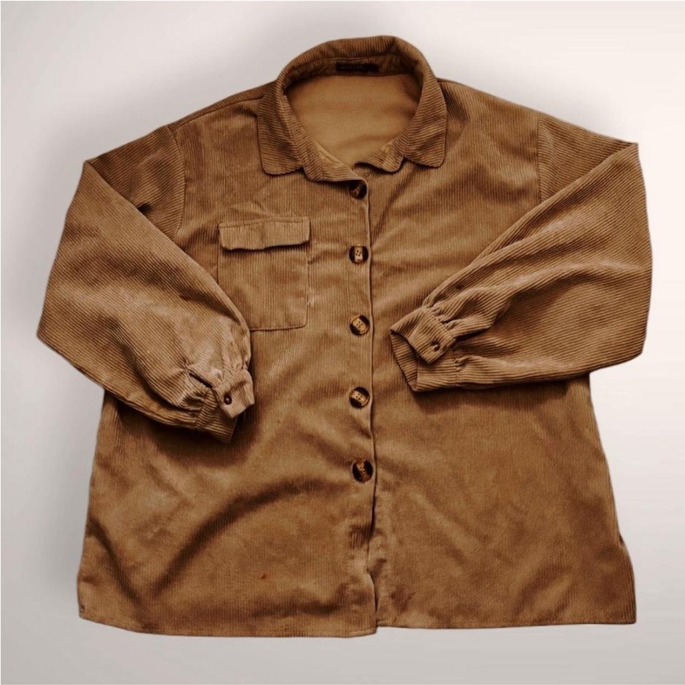 Nasty Gal Brown Corduroy Utility Jacket
